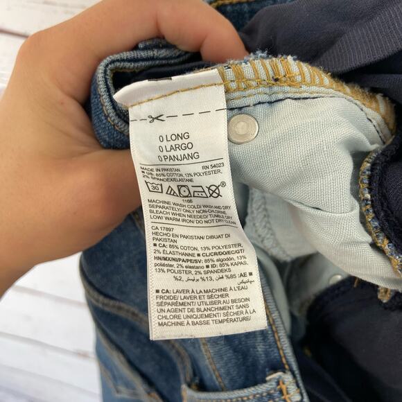 Old Navy 0L Maternity Rockstar Super Skinny Full Panel Distressed Denim Jeans - Picture 8 of 8